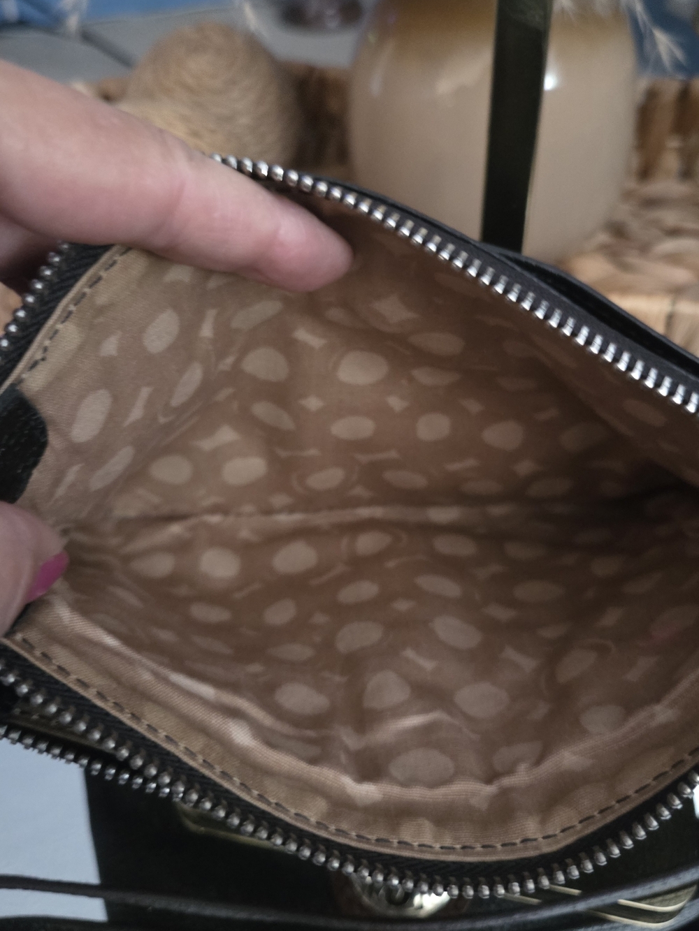 LOW START Brighton Black Leather Wallet Crossbody Organizer Bag Silver Medallion - Picture 12 of 16